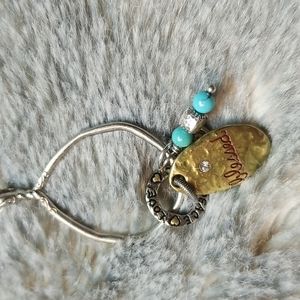 Brighton long silver charm necklace